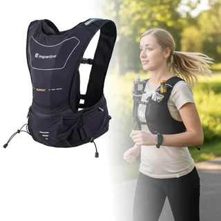 Kamizelka biegowa inSPORTline Runfast XS-M ∙ lekka konstrukcja ∙ multi kieszenie ∙ bukłak do 3 l ∙ regulowane paski ∙ elementy odblaskowe