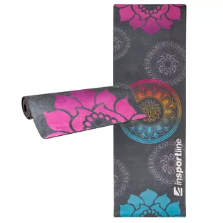Mata do jogi Sunshine inSPORTline – zamszowa 183 × 61 cm ∙ 4 mm ∙ antypoślizgowa - Szary