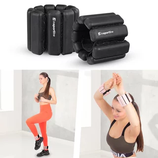 Obciążniki fitness na kostki i nadgarstki inSPORTline Brace 2x1,5 kg ∙ silikonowe ∙ regulowane obciążenie ∙ z rzepem