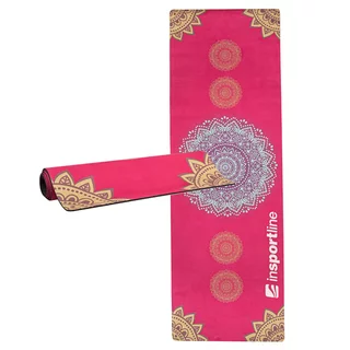 Mata do jogi Sunshine inSPORTline – zamszowa 183 × 61 cm ∙ 4 mm ∙ antypoślizgowa - Czerwony
