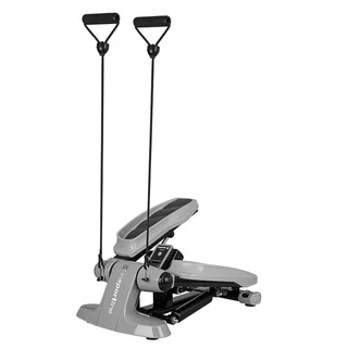 Duży stepper z linkami inSPORTline Active ∙ obciążenie hydrauliczne ∙ ekran LCD z krokomierzem ∙ cicha praca ∙ antypoślizgowe stopnie