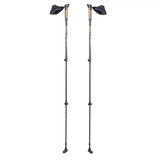 Kijki Nordic Walking inSPORTline Slogen ∙ teleskopowe 3-częściowe ∙ aluminium ∙ uchwyty korkowe ∙ 540 g para ∙ gumowe stopki ∙ paski z rzepem