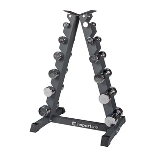 Stojak pionowy na hantle inSPORTline RK2067 ∙ 12 szt. ∙ ładowność 100 kg ∙ stabilna rama metalowa ∙ farba antyścierna
