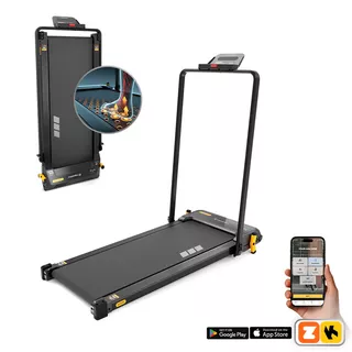 Bieżnia składana 2w1 z funkcją masażu inSPORTline ZenRun NOON ∙  elektryczna ∙ domowa ∙ aplikacje Zwift/Kinomap ∙ Bluetooth