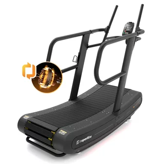 Profesjonalna bieżnia bezsilnikowa inSPORTline e-Velocer RUN ∙ pas profilowany ∙ 8 poziomów oporu ∙ nośność 200 kg ∙ Bluetooth ∙ 4 programy