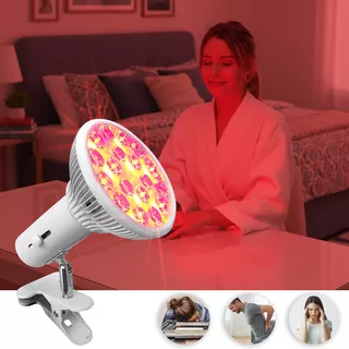 Lampa rozgrzewająca na podczerwień inSPORTline Zelara ∙ 18 diod LED ∙ moc 24 W ∙ obrotowy uchwyt 360° - Biały
