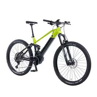Górski rower elektryczny z pełnym zawieszeniem Levit Svarog BF Overstep 630 29"/27,5" - Lime black pearl
