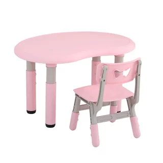 Stolik dziecięcy regulowany z krzesłem inSPORTline Kucerino ∙ ergonomia ∙ antypoślizgowy ∙ lekki ∙ pastelowy design ∙ nośność 40 kg