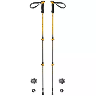 Kije trekkingowe Ferrino Ultar SS23 ∙ aluminiowe 7075 ∙ teleskopowe 3 sekcje ∙ waga 520 g/para ∙ regulacja 60-135 cm