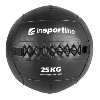 Piłka lekarska Walbal SE 25 kg inSPORTline ∙ pętle do taśmy, liny  ∙ podwójne szycie ∙ wytrzymała powłoka PVC ∙ BLACK EDITION