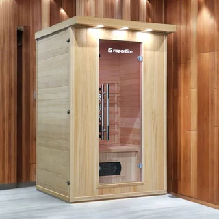 Sauna na podczerwień inSPORTline Mettsa 200 ∙ 6 promienników ceramicznych ∙ chromoterapia 7 kolorów ∙ Bluetooth ∙ jonizator
