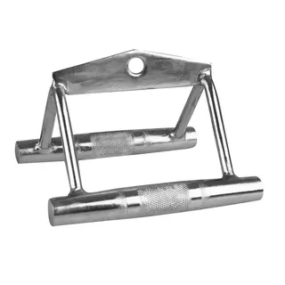 Oburęczny adapter do wyciągu atlasu inSPORTline ∙ wąski chwyt ∙ antypoślizgowe radełkowanie ∙ stal ∙ waga 1,8 kg