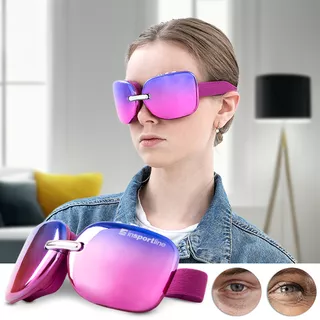 Masażer oczu inSPORTline Haulook ∙ 4 tryby wibracji + 3 poziomy ogrzewania ∙ składany design ∙ USB ∙ relaks dla zmęczonych oczu
