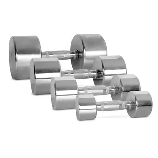 Hantle chromowane inSPORTline Crossteel 1-14 kg ∙ stalowa powłoka ∙ antypoślizgowy chwyt