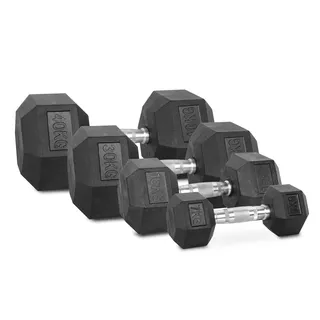 Hantle sześciokątne inSPORTline Hexsteel 2-40 kg ∙ antypoślizgowe uchwyty ∙ gumowana powłoka