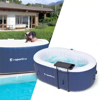 Basen pompowany / jacuzzi inSPORTline Voytano z hydromasażerm ∙ dla 2 osób ∙ 100 dysz hydromasażu ∙ podgrzewanie do 40°C ∙ filtr 1400 l/h