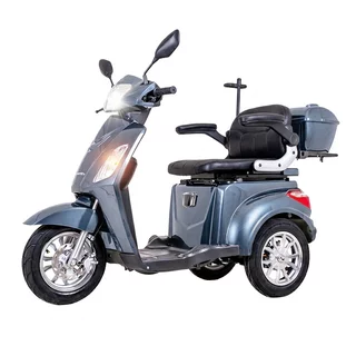 Skuter elektryczny trójkołowy inSPORTline Zorica  ∙ napęd 1000 W ∙ 3 tryby prędkości ∙ zasięg 45 km - Niebieski