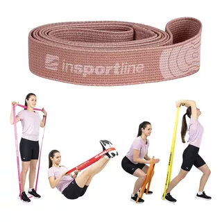 Guma oporowa do ćwiczeń inSPORTline Rand Medium ∙ obwód 208 cm, opór do 6 kg - vintage różowy