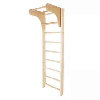 Drabinka gimnastyczna inSPORTline Steadyline 250×90 cm ∙ drążek do podciągania ∙ nośność 130 kg ∙ drewno świerkow