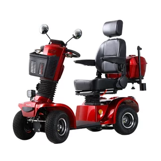 Czterokołowy wózek elektryczny inSPORTline Thodor ∙ 500 W ∙ zasięg 40 km ∙ obracane siedzisko ∙ nośność 150 kg - Czerwony
