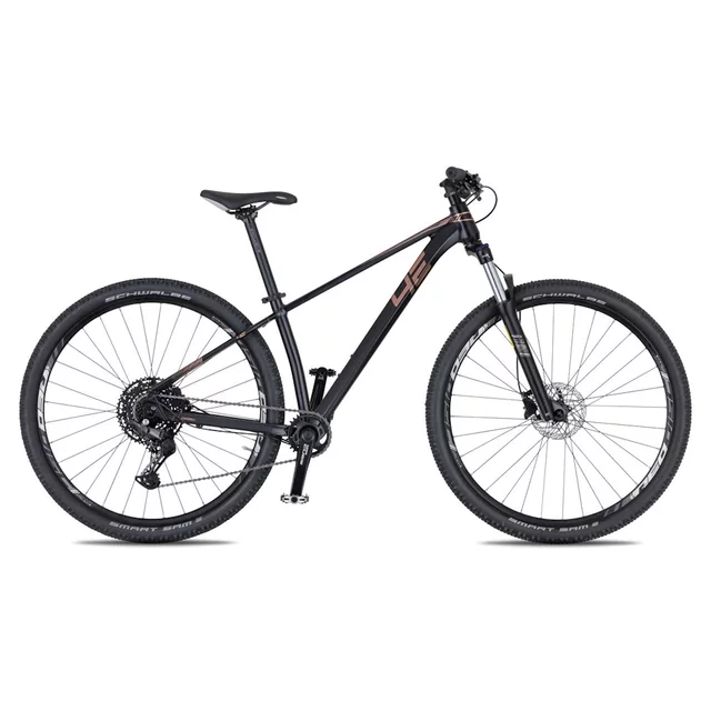 Młodzieżowy rower górski 4EVER Dark Active 29" ∙ przerzutki Shimano ∙ hydrauliczne hamulce ∙ amortyzowany widelec - czarny / brązowy