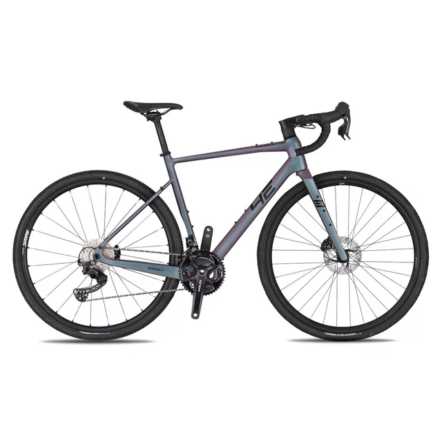 Rower gravel 4EVER Grizzly Race 28" - model 2026 ∙ rama karbonowa ∙ hamulce tarczowe hydrauliczne ∙ 24 biegi ∙ waga 9,7 kg - koralowy/czarny