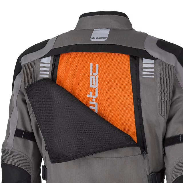 Turystyczna kurtka motocyklowa W-TEC Smackton - czarno-szaro-pomarańczowy