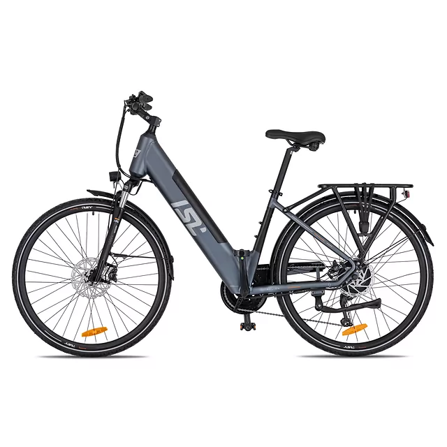 Miejski rower elektryczny inSPORTline ISL Eclion 648 Wh 28" - model 2026 ∙ bateria 648 Wh ∙ zasięg do 120 km ∙ amortyzowany widelec ∙ nośność 120 kg - Żółty promień słońca