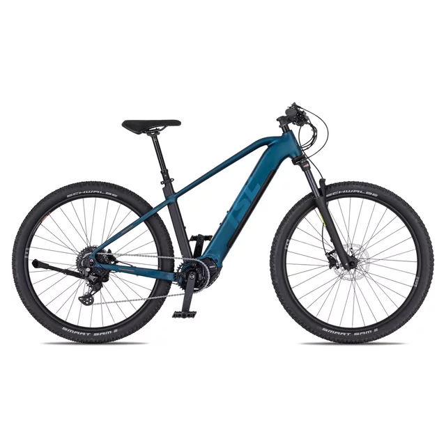 Górski rower elektryczny inSPORTline ISL Tachion EVO 835 Wh 29" - model 2026 ∙ bateria 835 Wh ∙ silnik Bafang M510 ∙ zasięg do 180 km ∙ nośność 140 kg - Deep Coffee - Cień niebieski