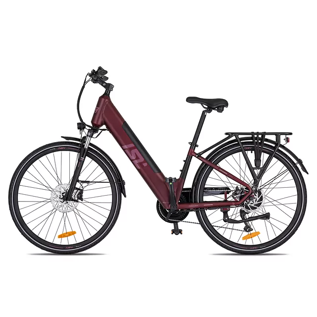 Miejski rower elektryczny inSPORTline ISL Eclion 648 Wh 28" - model 2026 ∙ bateria 648 Wh ∙ zasięg do 120 km ∙ amortyzowany widelec ∙ nośność 120 kg - Żółty promień słońca