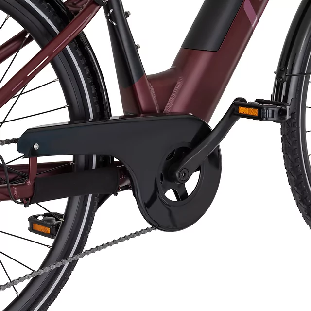 Miejski rower elektryczny inSPORTline ISL Eclion 648 Wh 28" - model 2026 ∙ bateria 648 Wh ∙ zasięg do 120 km ∙ amortyzowany widelec ∙ nośność 120 kg - Żółty promień słońca