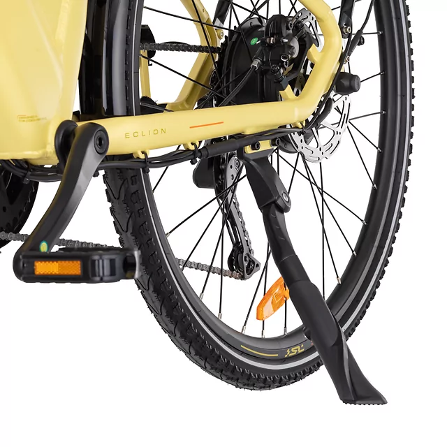 Miejski rower elektryczny inSPORTline ISL Eclion 648 Wh 28" - model 2026 ∙ bateria 648 Wh ∙ zasięg do 120 km ∙ amortyzowany widelec ∙ nośność 120 kg - Żółty promień słońca
