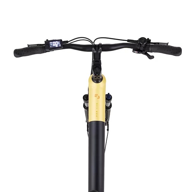 Miejski rower elektryczny inSPORTline ISL Eclion 648 Wh 28" - model 2026 ∙ bateria 648 Wh ∙ zasięg do 120 km ∙ amortyzowany widelec ∙ nośność 120 kg - Żółty promień słońca