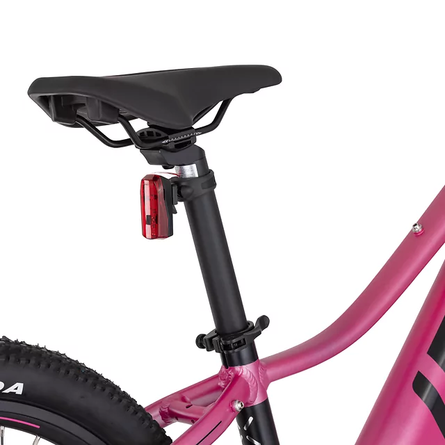 Młodzieżowy rower elektryczny inSPORTline ISL Savager 24" ∙ bateria 360 Wh ∙ zasięg do 70 km ∙ silnik bafang ∙ hamulce hydrauliczne - Różowy rumieniec