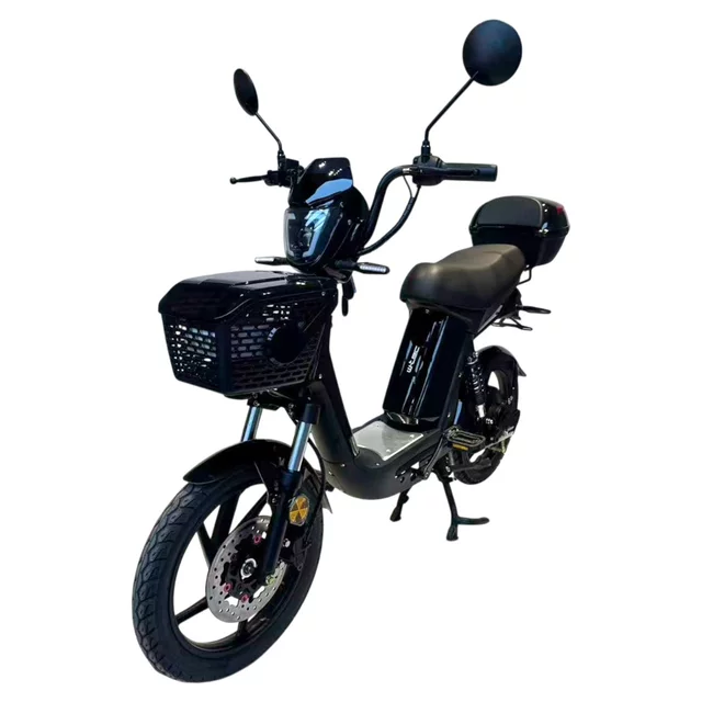 Skuter elektryczny W-TEC E-Greta II 12Ah 18" ∙ silnik 350 W ∙ zasięg do 50 km ∙ nośność 120 kg ∙ akumulator 15 Ah - Niebieski - Czarny