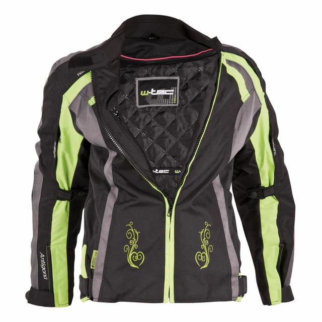 Damska kurtka motocyklowa W-TEC Antigona - Czarno-zielony