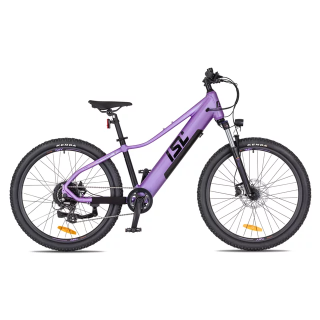 Młodzieżowy rower elektryczny inSPORTline ISL Atezion 374 Wh 26" - model 2026 ∙ bateria 374 Wh ∙ zasięg do 70 km ∙ hamulce hydrauliczne - Brzoskwiniowy beż - Majestatyczny fiolet