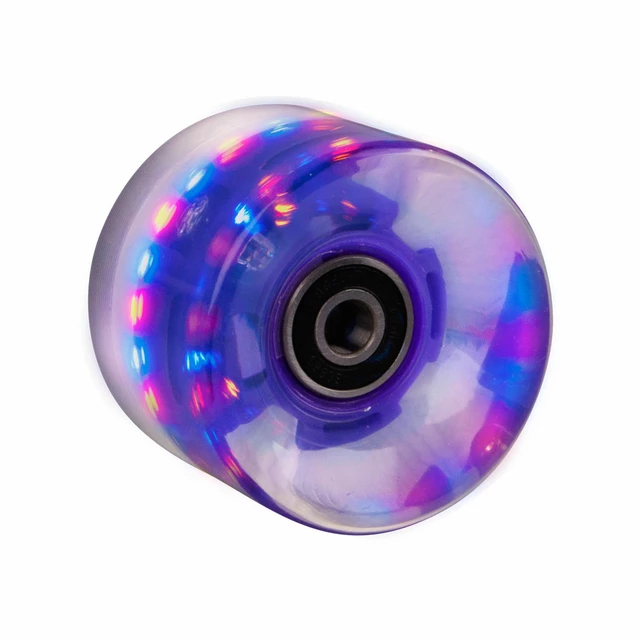 Świecące kółko do penny boardu 60*45 mm z łożyskami ABEC 7 - Różowy - ciemny fiolet