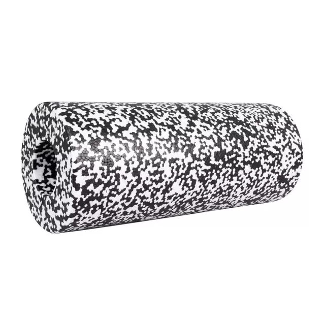 Twardy wałek do ćwiczeń / roller inSPORTline Waldro Smooth ∙ gładka powierzchnia ∙ długość 30 cm ∙ nośność 120 kg - Czarno-biały - Czarno-biały