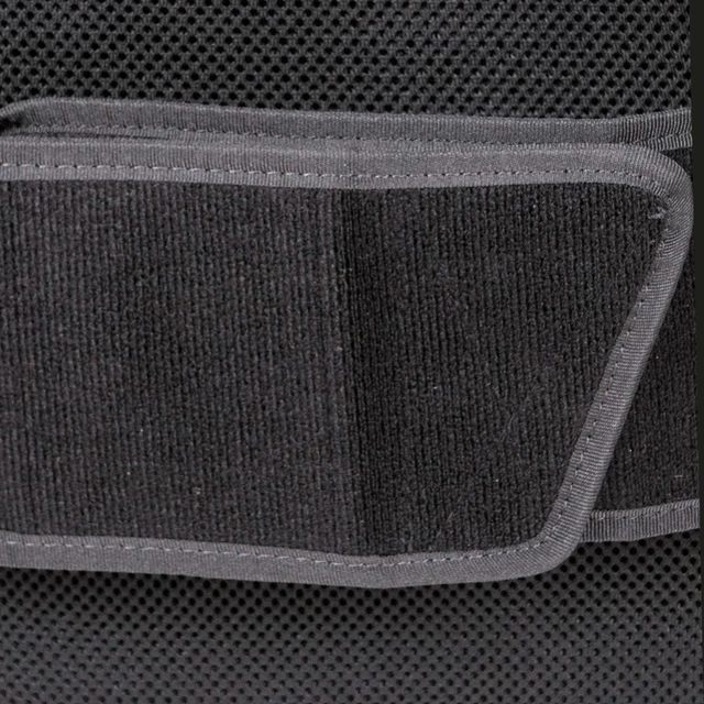 Ochraniacz kręgosłupa W-TEC Warny ∙ pianka EVA absorbująca wstrząsy ∙ siatka poliestrowa ∙ pas z rzepem ∙ odblaskowy - Czarny