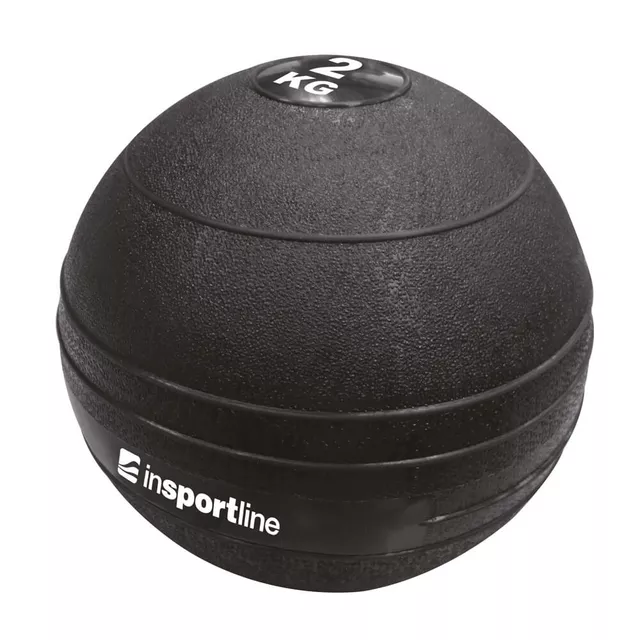 Piłka lekarska inSPORTline Slam ball do ćwiczeń 2 kg ∙ powierzchnia antypoślizgowa ∙ trening funkcjonalny