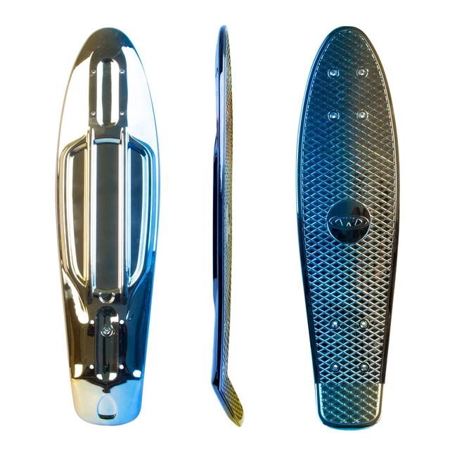 Blat do Deski typu fiszka penny board WORKER Mirria 22.5*6" - Niebiesko-złoty - Niebiesko-złoty