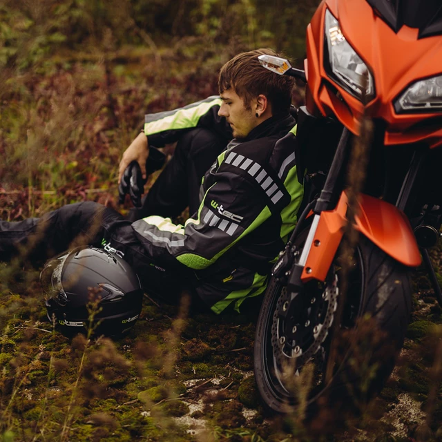 Kask motocyklowy 2w1 W-TEC NK-850 otwierany ∙ blenda przeciwsłoneczna - Biały błyszczący