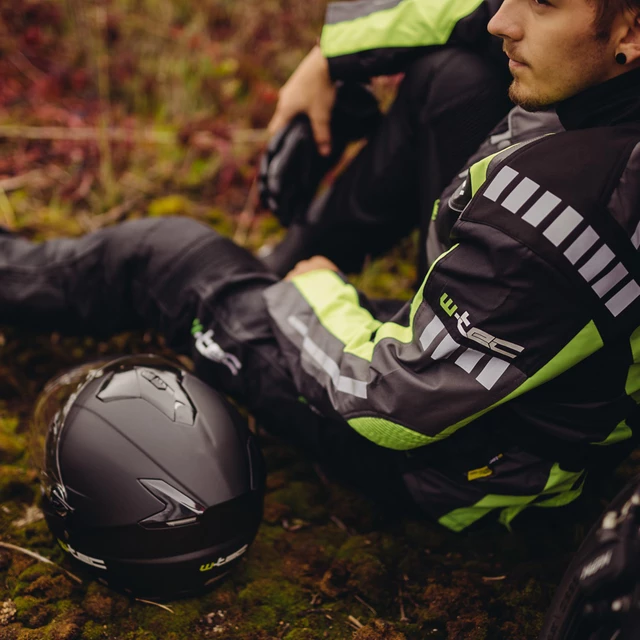 Kask motocyklowy 2w1 W-TEC NK-850 otwierany ∙ blenda przeciwsłoneczna - Biały błyszczący
