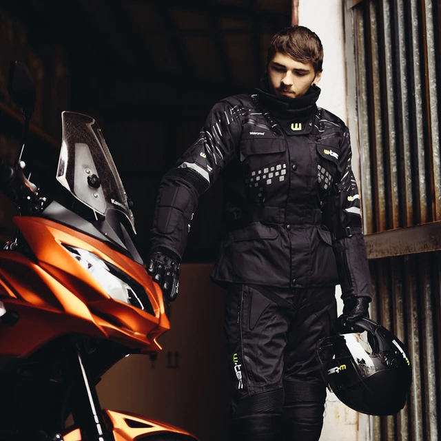 Kask motocyklowy 2w1 W-TEC NK-850 otwierany ∙ blenda przeciwsłoneczna - Biały błyszczący
