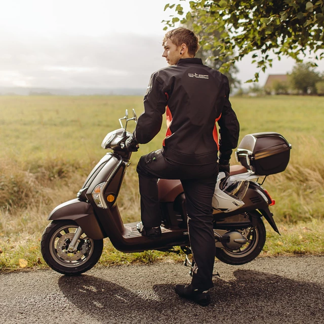 Męska kurtka motocyklowa soft-shell W-TEC Langon - Czarno-czerwony