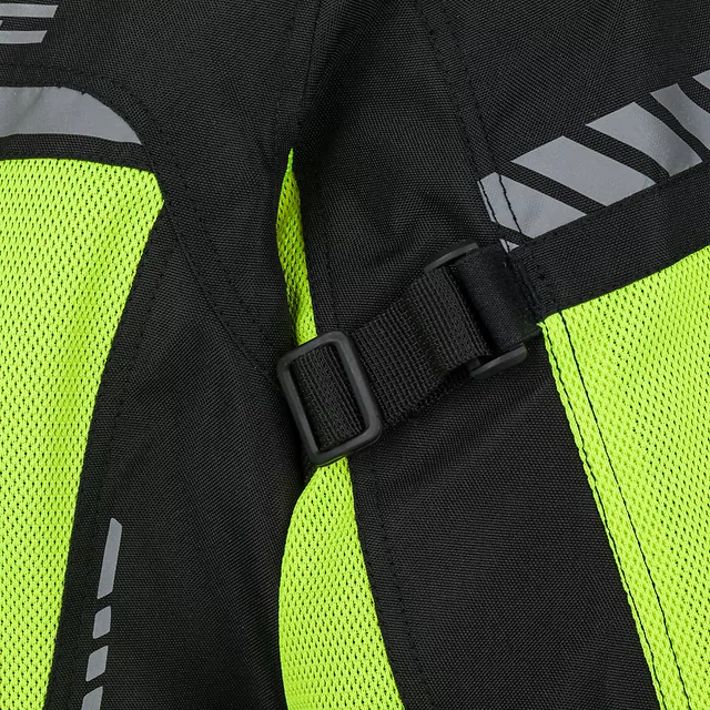 Męska kurtka motocyklowa letnia W-TEC Saigair - Fluo Yellow-Black