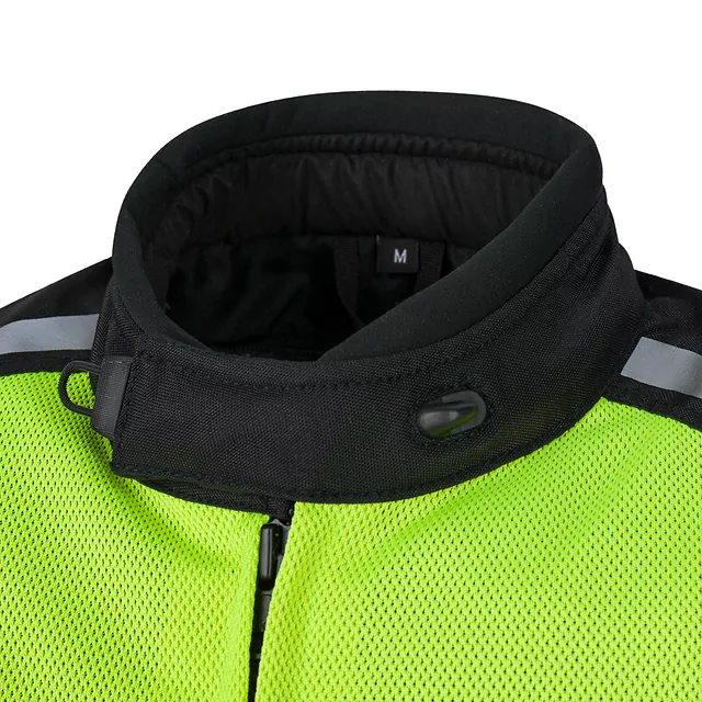 Męska kurtka motocyklowa letnia W-TEC Saigair - Fluo Yellow-Black