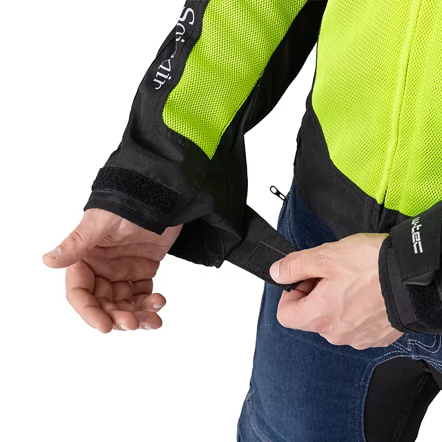 Męska kurtka motocyklowa letnia W-TEC Saigair - Fluo Yellow-Black