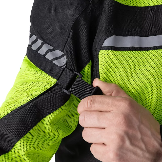 Męska kurtka motocyklowa letnia W-TEC Saigair - Fluo Yellow-Black